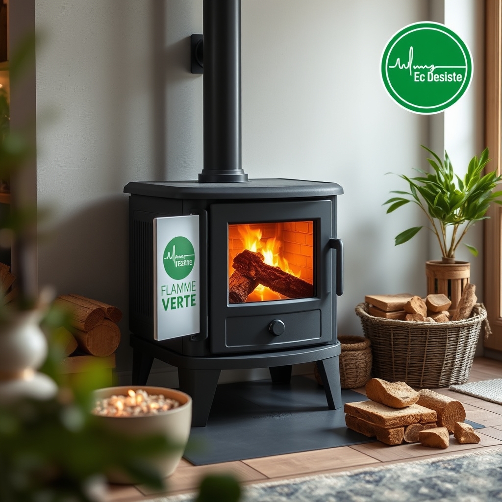 Les différences entre le label Flamme Verte et la norme EcoDesign 2022 — Rendement poêle à bois : Flamme Verte 7 étoiles